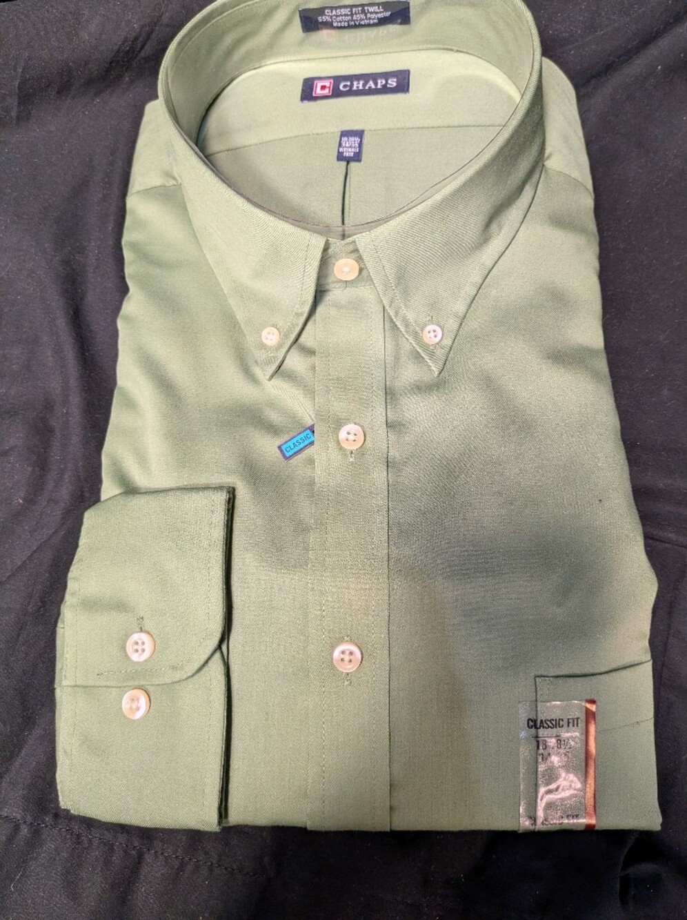 Chaps Sage Green Classic Fit Button-Down Shirt